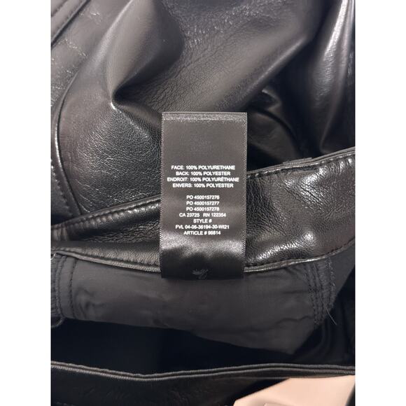 New Wilfred Pants 4 Womens Aritzia Rebel Straight Leg Seamed Faux Leather - Picture 7 of 7